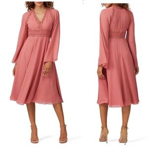 Giamba pink lace long sleeve V-neck size 38/XXS